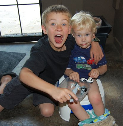 Kids Going Poop Outside