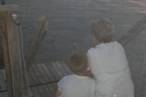 My big kid and my mom